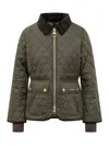 Barbour Beadnell Fitted Quilted Jacket In Green