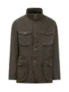Barbour Green Waxed Cotton Jacket In Green