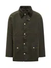 Barbour Green Waxed Jacket In Green