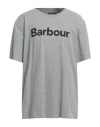 Barbour Logo Tee Man T-shirt Grey Size Xxl Cotton
