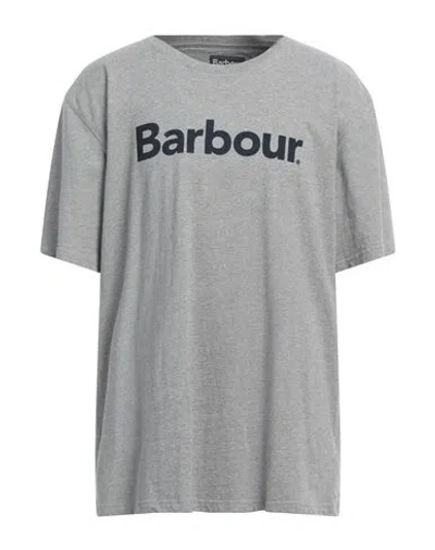 Barbour Logo Tee Man T-shirt Grey Size Xxl Cotton