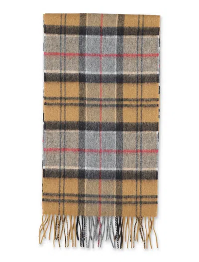 Barbour Tartan Wool Cashmere Scarf In Purple