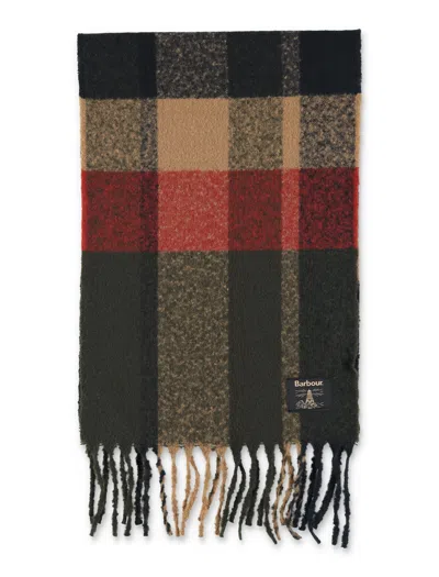 Barbour Westerdale Checked Scarf In Yellow