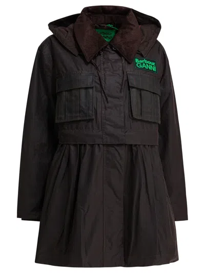 Barbour X Ganni Jacket In Brown