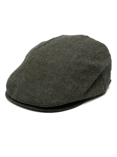 Barbour Barlow Herringbone Cap In Green
