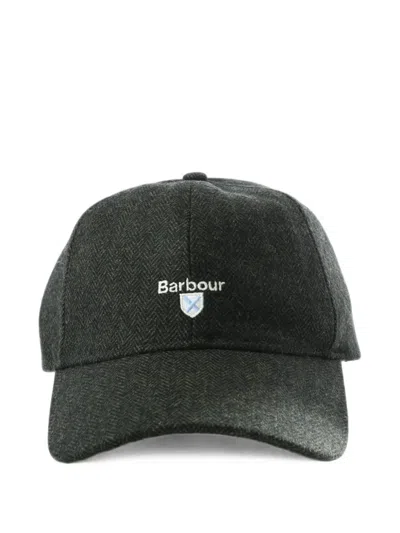 Barbour Barlow Herringbone-pattern Logo-embroidered Cap In Multi