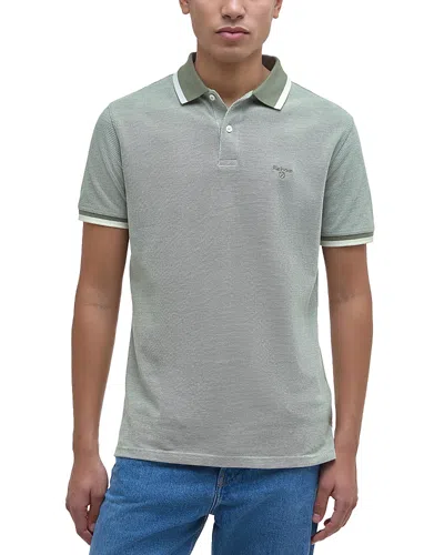 Barbour Barnard Cotton Polo Shirt In Gray