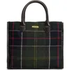 Barbour Barrhill Tartan Plaid Wool Blend Tote In Multi