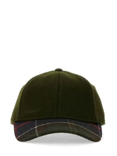 Barbour Baseball Hat With Logo In Green