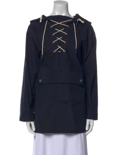 Pre-owned Barbour Bateau Neckline Long Sleeve Tunic In Blue