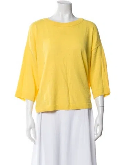 Pre-owned Barbour Bateau Neckline Sweater In Yellow