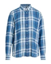 Barbour Beacon Man Shirt Blue Size L Cotton In Blue
