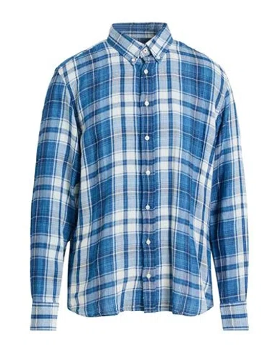 Barbour Beacon Man Shirt Blue Size L Cotton