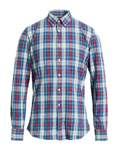 Barbour Beacon Man Shirt Blue Size S Cotton