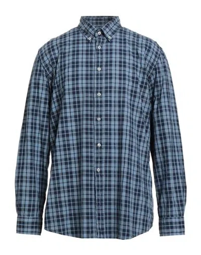 Barbour Beacon Man Shirt Midnight Blue Size M Cotton