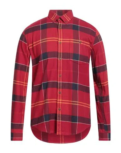 Barbour Beacon Man Shirt Red Size M Cotton