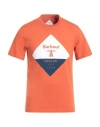 Barbour Beacon Man T-shirt Orange Size M Cotton