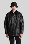 Barbour Beadle Wax Casual Jacket In Black Cotton In Black