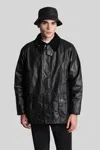 Barbour Beadle Wax Casual Jacket In Black Cotton In Black