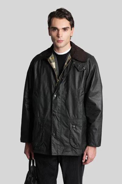 Barbour Beadle Wax Casual Jacket In Green Cotton In Multi