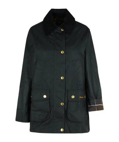 BARBOUR 'BEADNELL' BLACK WAXED COTTON JACKET