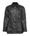 Barbour Collared Button-up Corduroy Jacket In Black