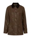 Barbour Corduroy Collar Coat Flap Pockets In Animal Print