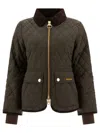 Barbour Fitted Beadnell Quilt Jacket In Green