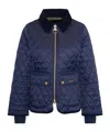 Barbour Jacket With Zip In Blue