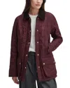 Barbour Beadnell Polarquilt Jacket In Cabernet