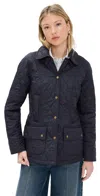Barbour Beadnell Quilt Jacket Navy In Blue