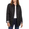Barbour Beadnell Quilted Jacket In Black/black
