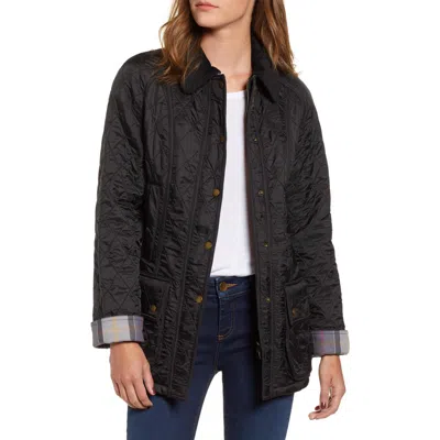 Barbour Beadnell Quilted Jacket In Black/black