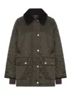 Barbour Quilted Corduroy-collar Jacket In Green