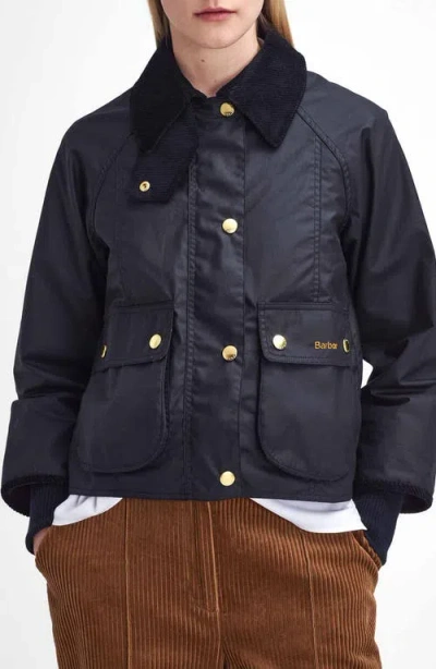 BARBOUR BARBOUR BEADNELL WATER RESISTANT CROP WAXED COTTON JACKET
