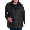 Barbour Plus Size Classic Beadnell Waxed Cotton Raincoat In Sage Green