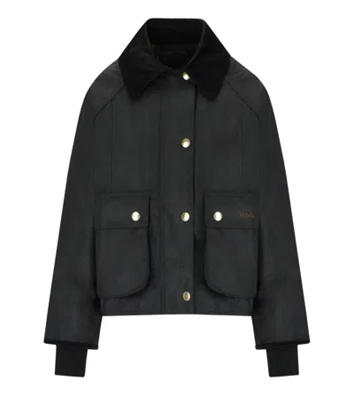 BARBOUR BARBOUR BEADNELL WAX BLACK CROPPED JACKET