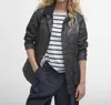 Barbour Beadnell Water Resistant Waxed Cotton Jacket In Black