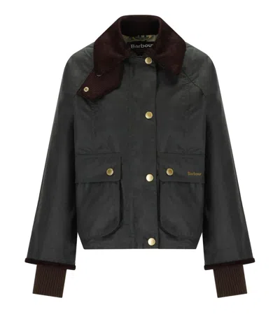 Barbour Beadnell Wax Green Cropped Jacket