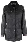 Barbour Classic Beadnell Wax Jacket In Black
