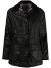 Barbour Classic Beadnell Waxed Jacket In Black