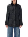 Barbour Black Embroidered Logo Jacket In Black