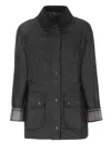 Barbour Beadnell Wax Jacket In Black