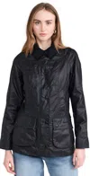 Barbour Collared Button-up Corduroy Jacket In Navy