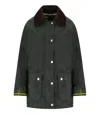 Barbour Beadnell Wax Sage Green Jacket In Green