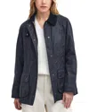 Barbour Beadnell Water Resistant Waxed Cotton Jacket In Navy