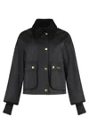 Barbour Waxed Cotton Jacket Corduroy Collar In Multi