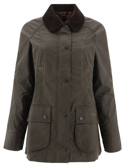 Barbour Classic Beadnell Wax Jacket In Brown