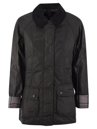 Barbour Bower Wax Jacket In Black