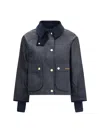 Barbour Corduroy-collar Jacket In Blue